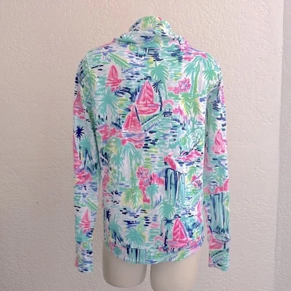 Lilly Pulitzer Fletcher pocketed cotton blend Pullover M - Picture 8 of 11